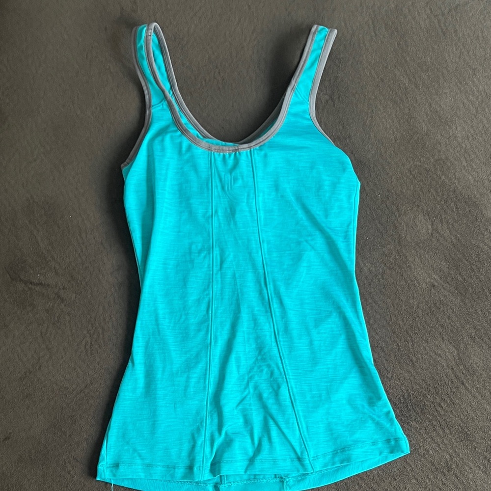 Lole Turquoise Ruched Tank Top - Picture 3 of 4